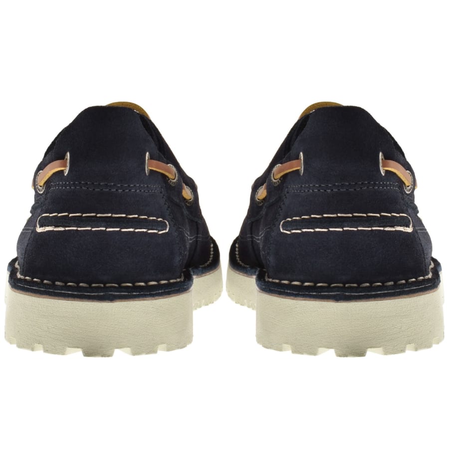 Barbour Mousa Suede Boat Shoes Navy